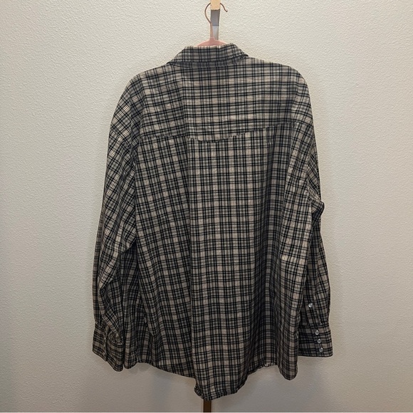 Carhartt Heavyweight Button Down Shirt Mens XXL Black Tan Plaid Vintage Workwear - Picture 7 of 7